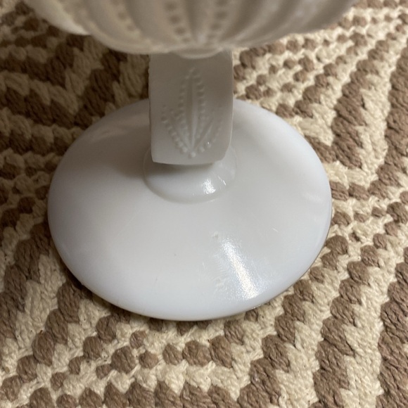 Fenton milk glass comport compote vase candy nut trinket bowl cactus - Picture 6 of 9
